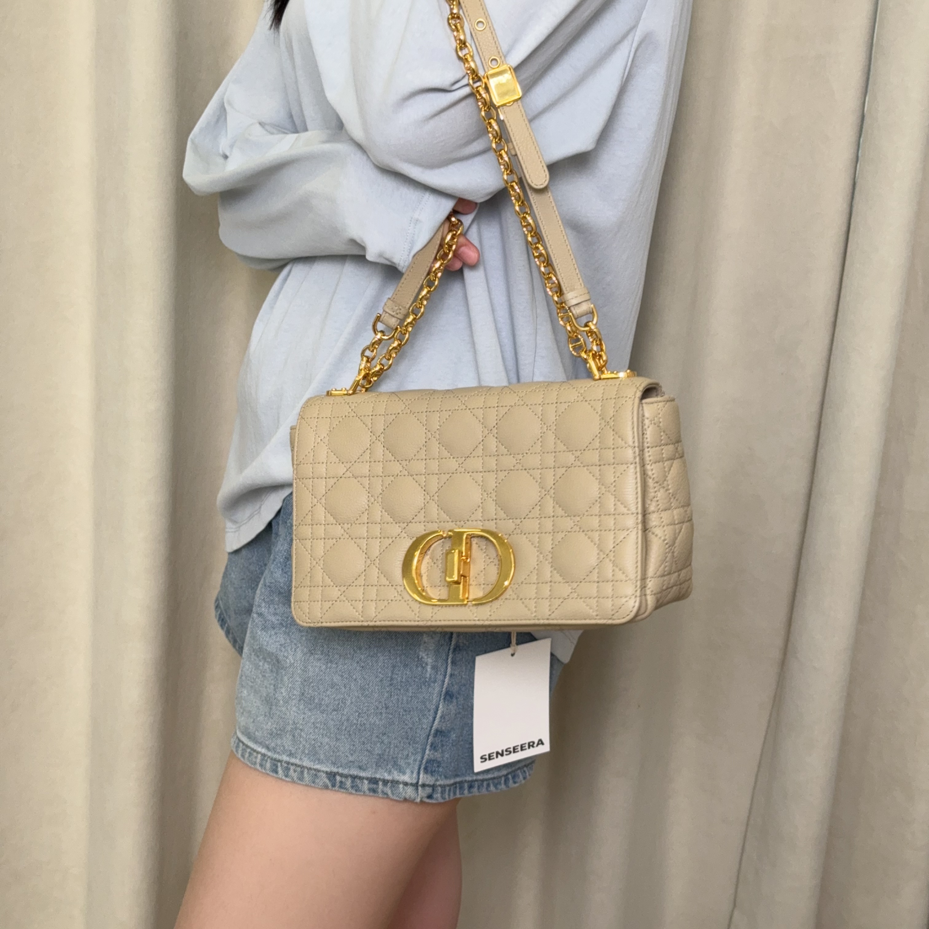 95新 DIOR/迪奥 冰冰中古/迪奥/DIOR/米白色/