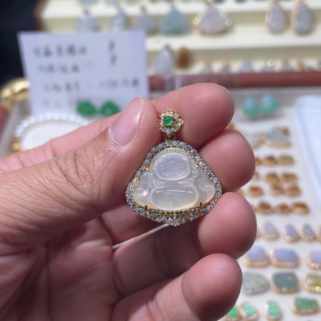 翡翠银S925镶嵌颈饰