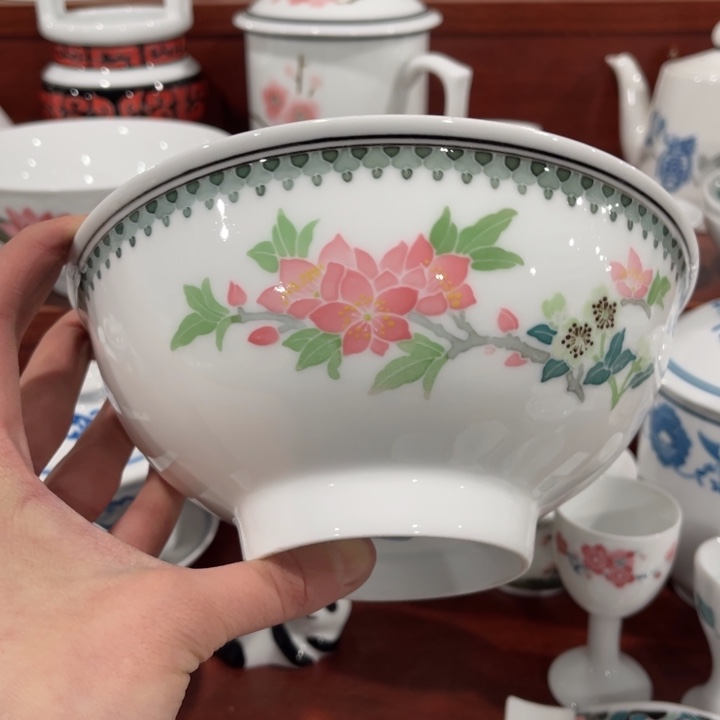 醴陵高温瓷釉下手绘16.5厘米