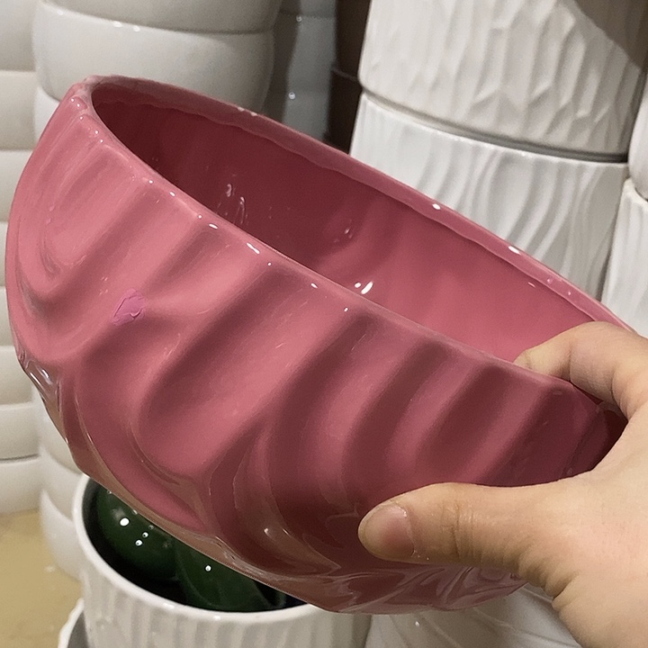 摆件陶陶盆有孔 瑕疵介意勿拍