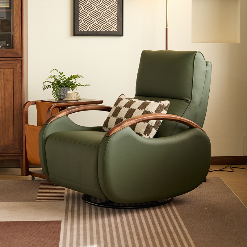 北美黑胡桃木多功能休闲椅躺椅沙发椅