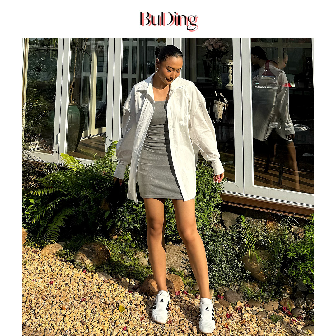 BuDing 设计感宽松立体剪裁外搭长袖衬衫