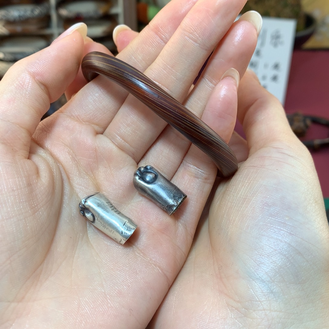 木质非金属金丝扭扭包猫爪