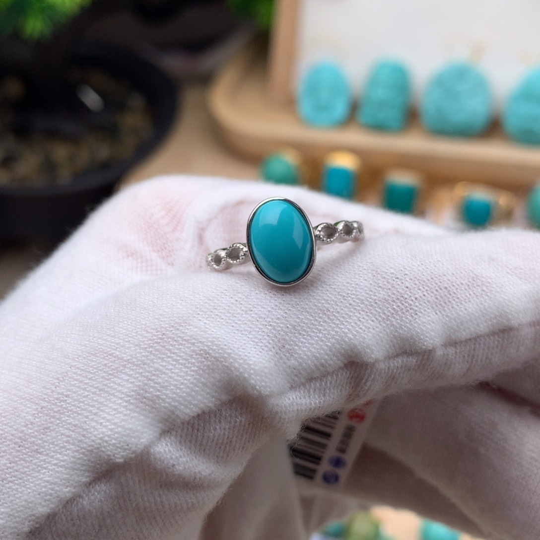 绿松石珠宝奇石银S925镶嵌