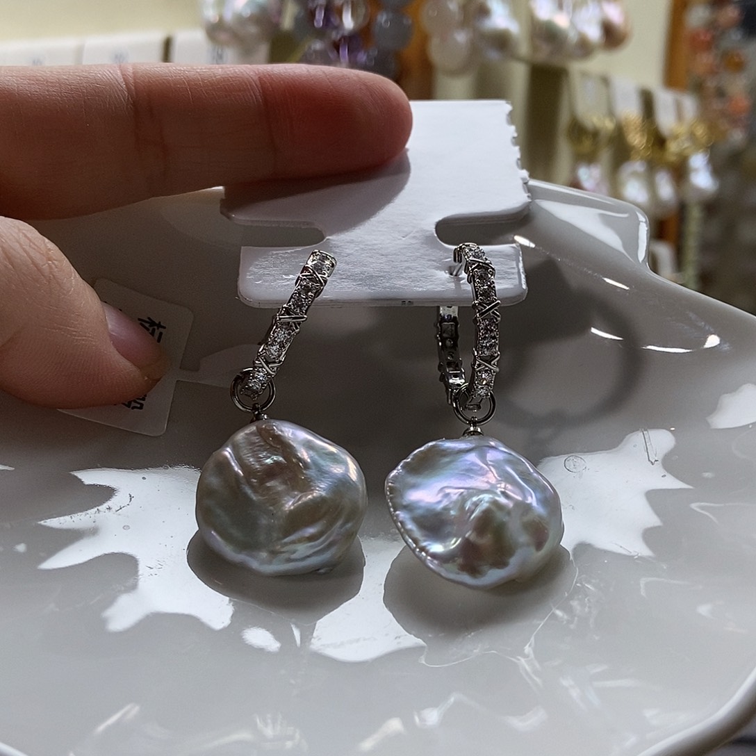 淡水珍珠颈饰合金特价耳饰4303