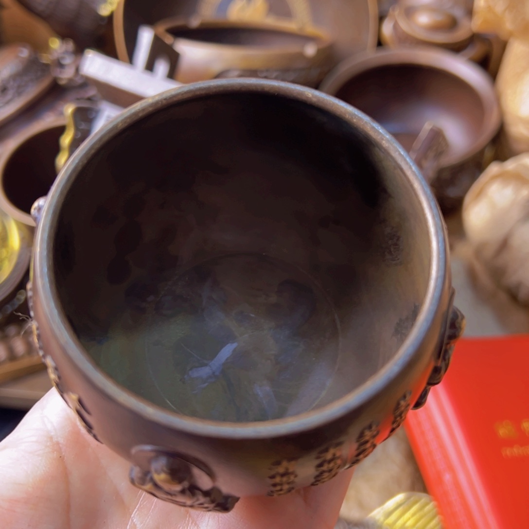 原矿风磨铜缸一个