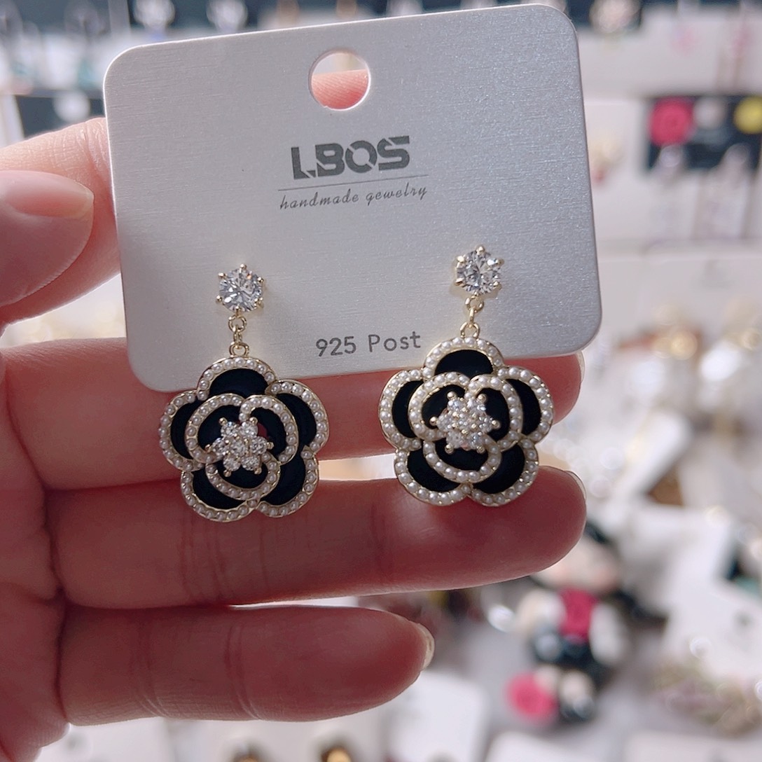 锆石纯铜合金耳环