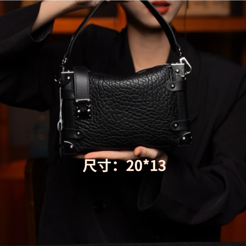 LEATHER BAG STUDIO 原创高定“盒子”真皮包-H1296