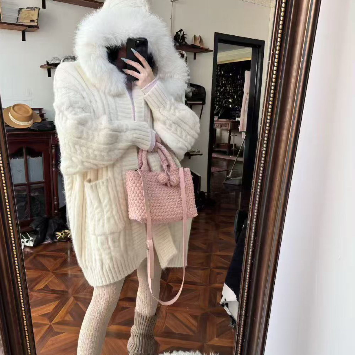 冬日恋人！超级暖呼呼的大毛领含羊毛外套 毛领可拆卸