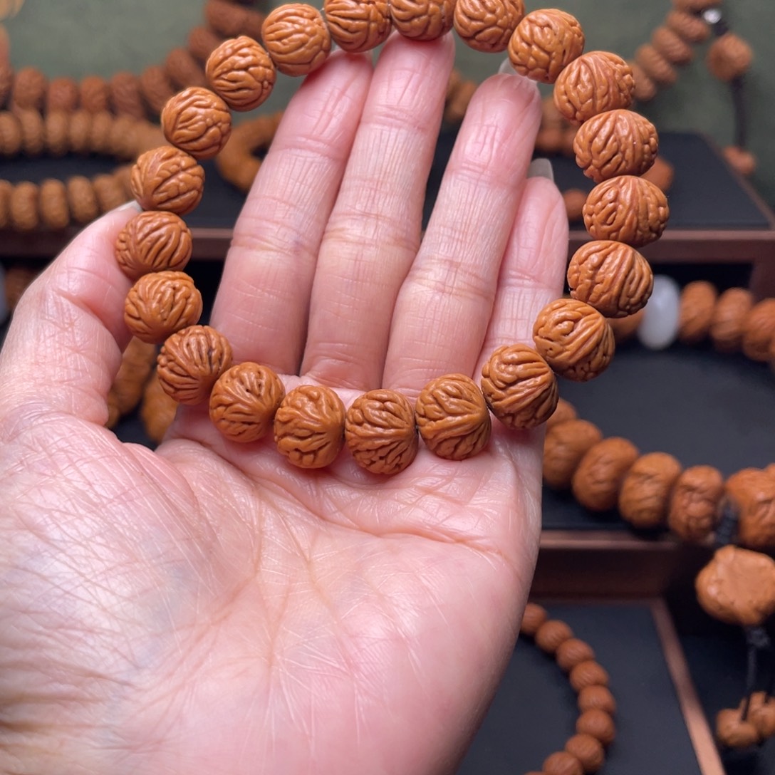 桃核手串，13火焰纹