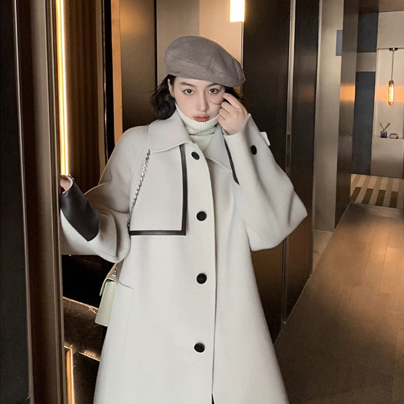 【特价】重磅强缩尼 轻奢大衣 YW214045