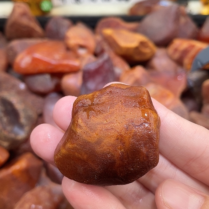 裸石琥珀未镶嵌花蜡全皮