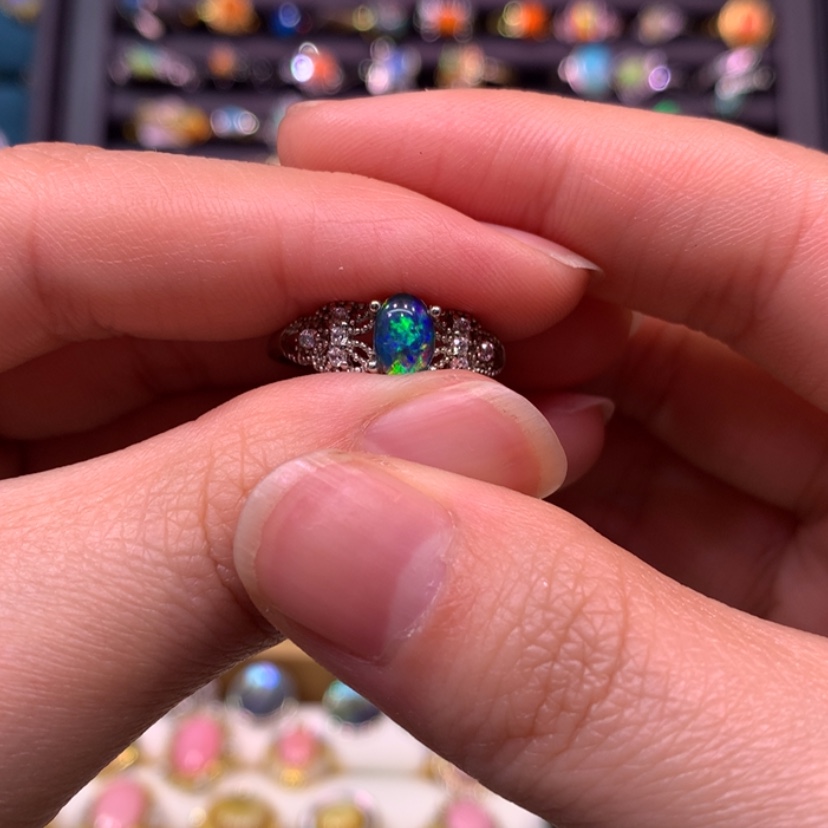 【闪购商品】欧泊戒指款式银S925镶嵌@****了