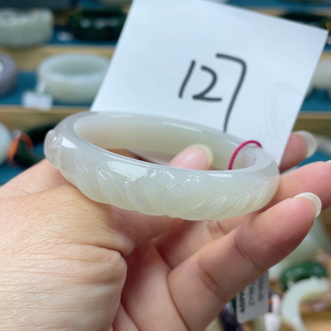 未镶嵌手镯和田玉圈口51