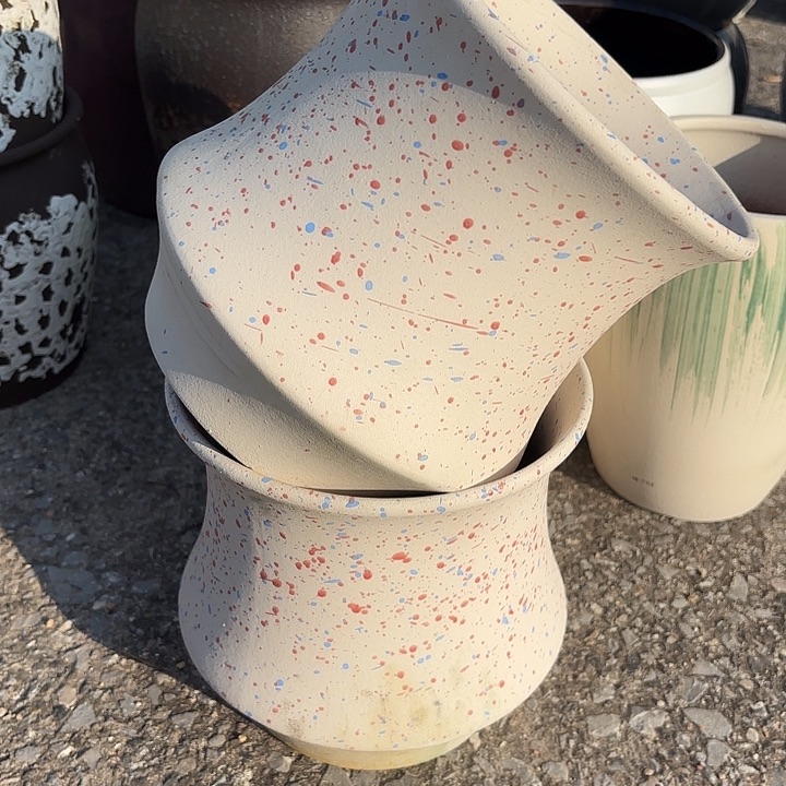 花盆紫砂小蛮腰瑕疵不挑两个口径20高度20