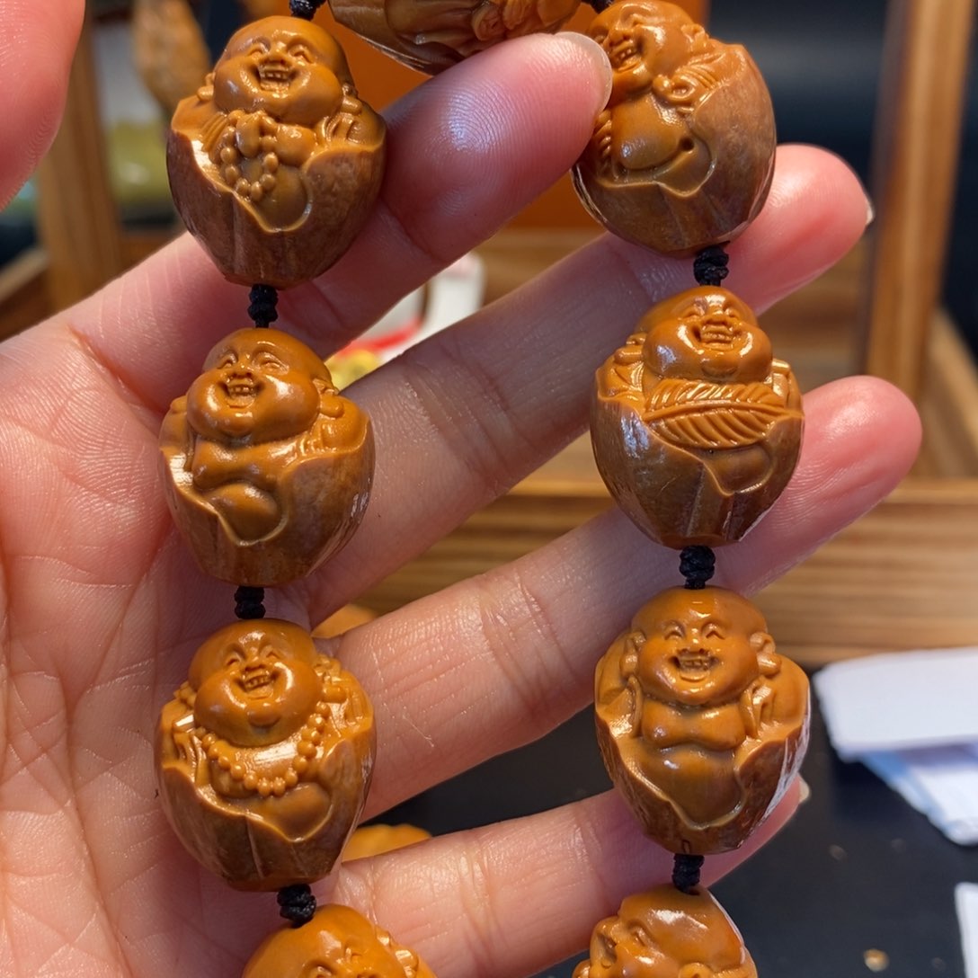 橄榄核手串/手链包衣弥勒