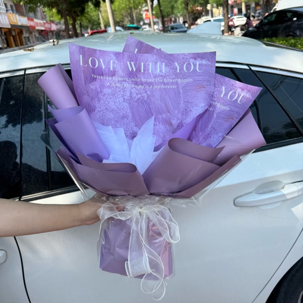 LOVE紫手工插花diy插花神器花壳半成品（内置花泥收到可直接插花）