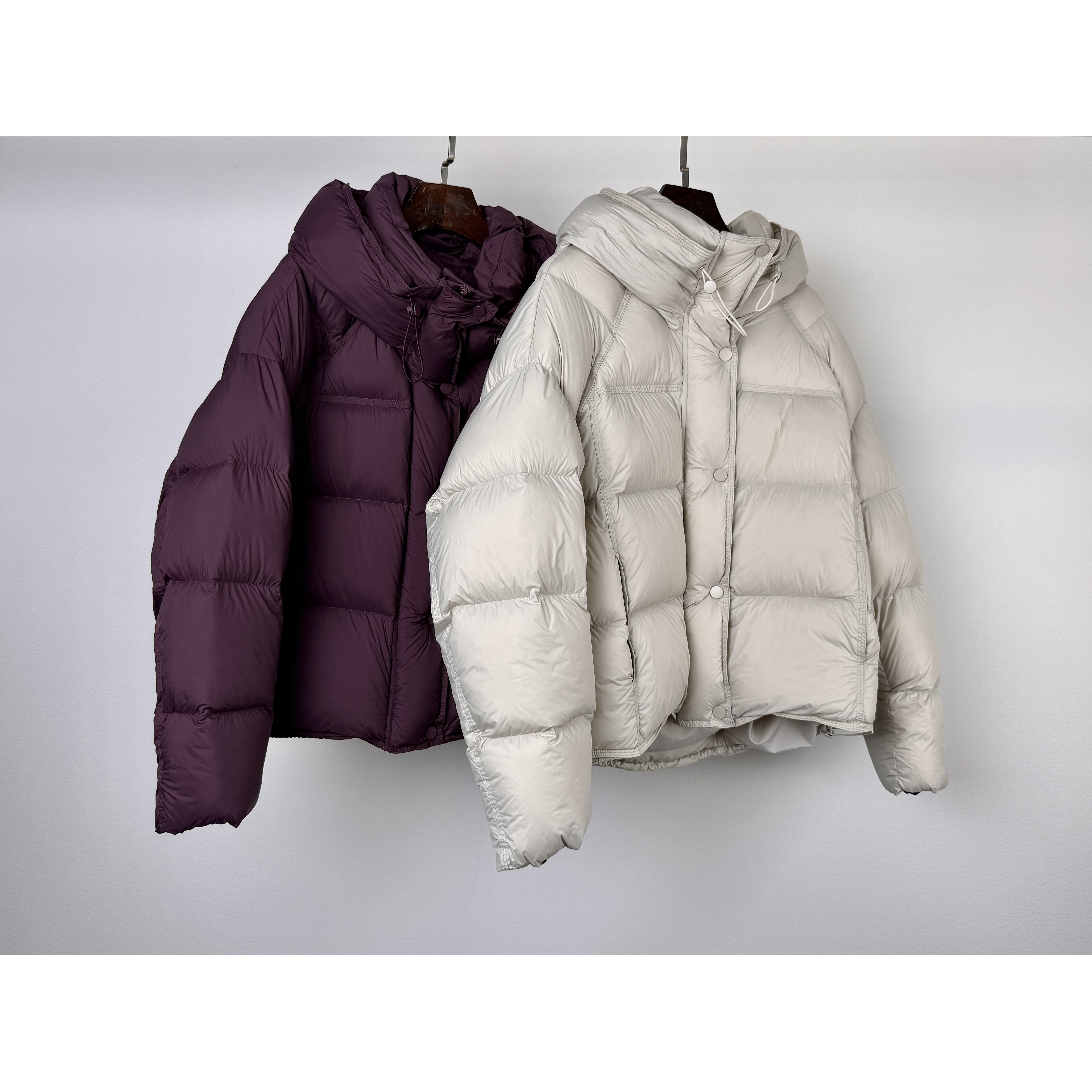 重磅加厚泡芙连帽气质时尚短款面包羽绒服