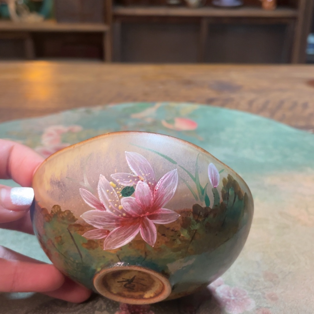 柴烧纯手工手绘陶瓷