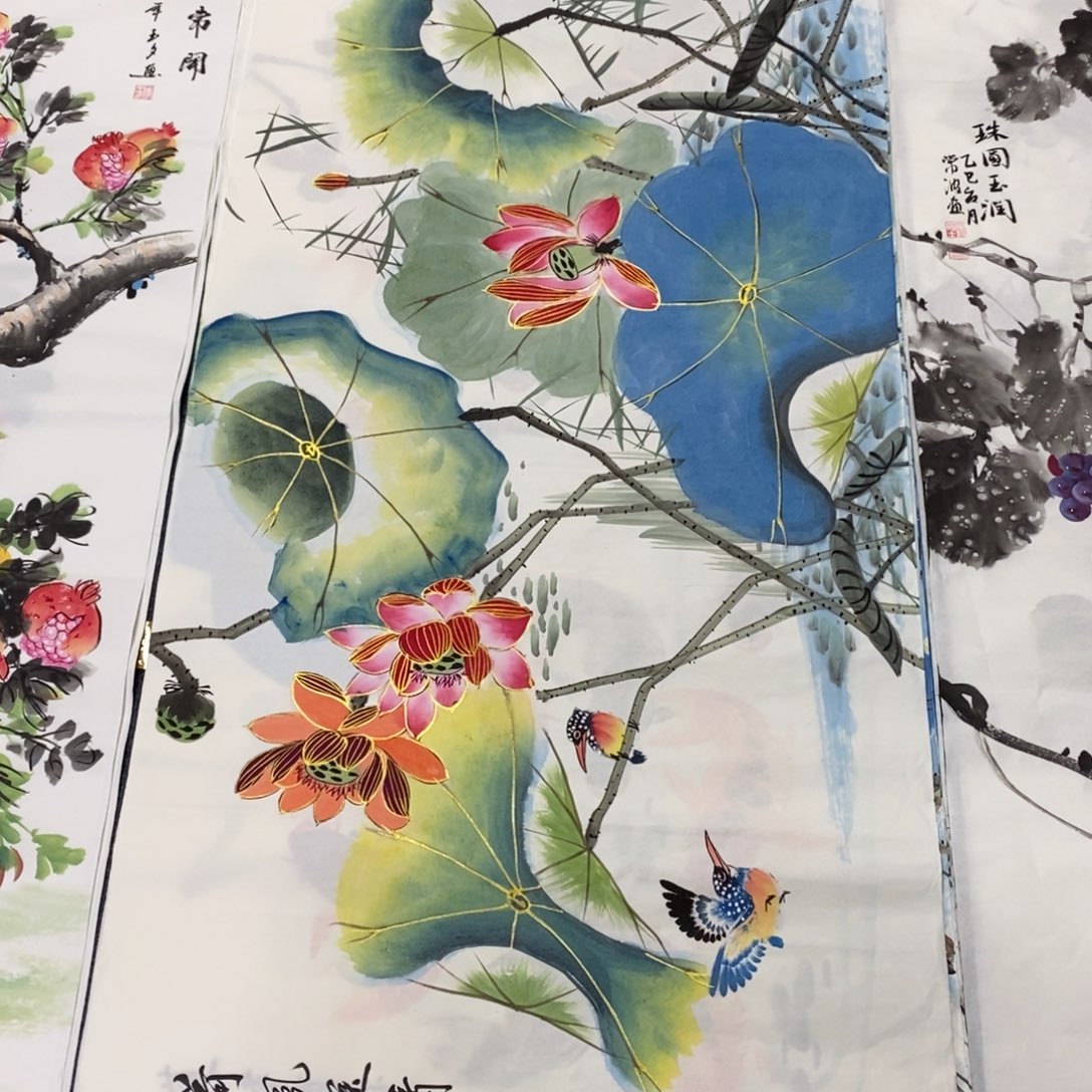 国画140✖️70手绘画画画画