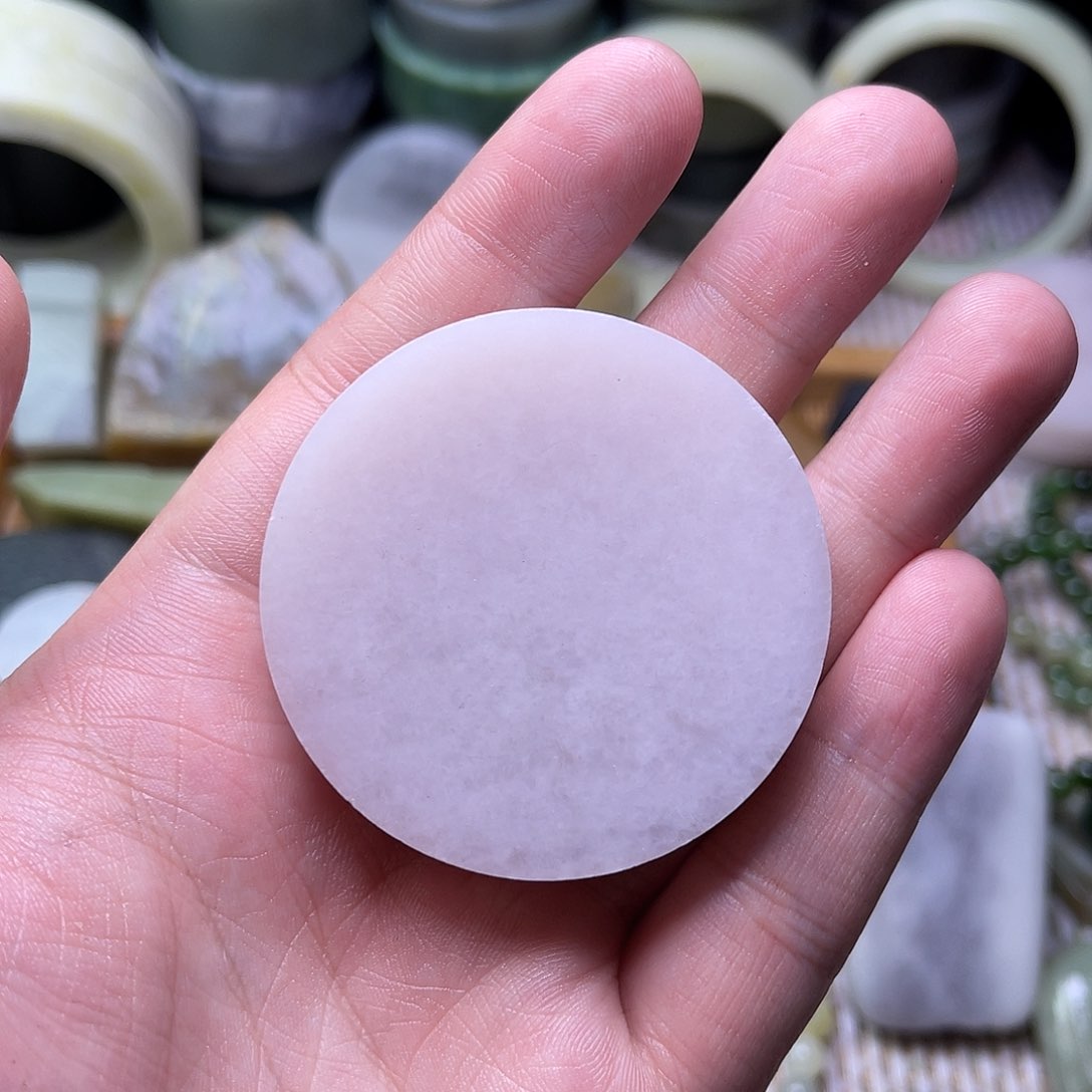 未镶嵌和田玉珠宝半成品藕粉镯芯