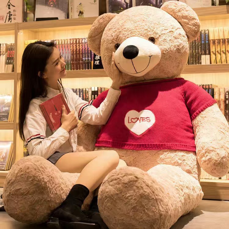 泰迪熊玩具毛绒公仔玩偶大熊娃娃特大号抱抱熊抱枕送女友生日礼物