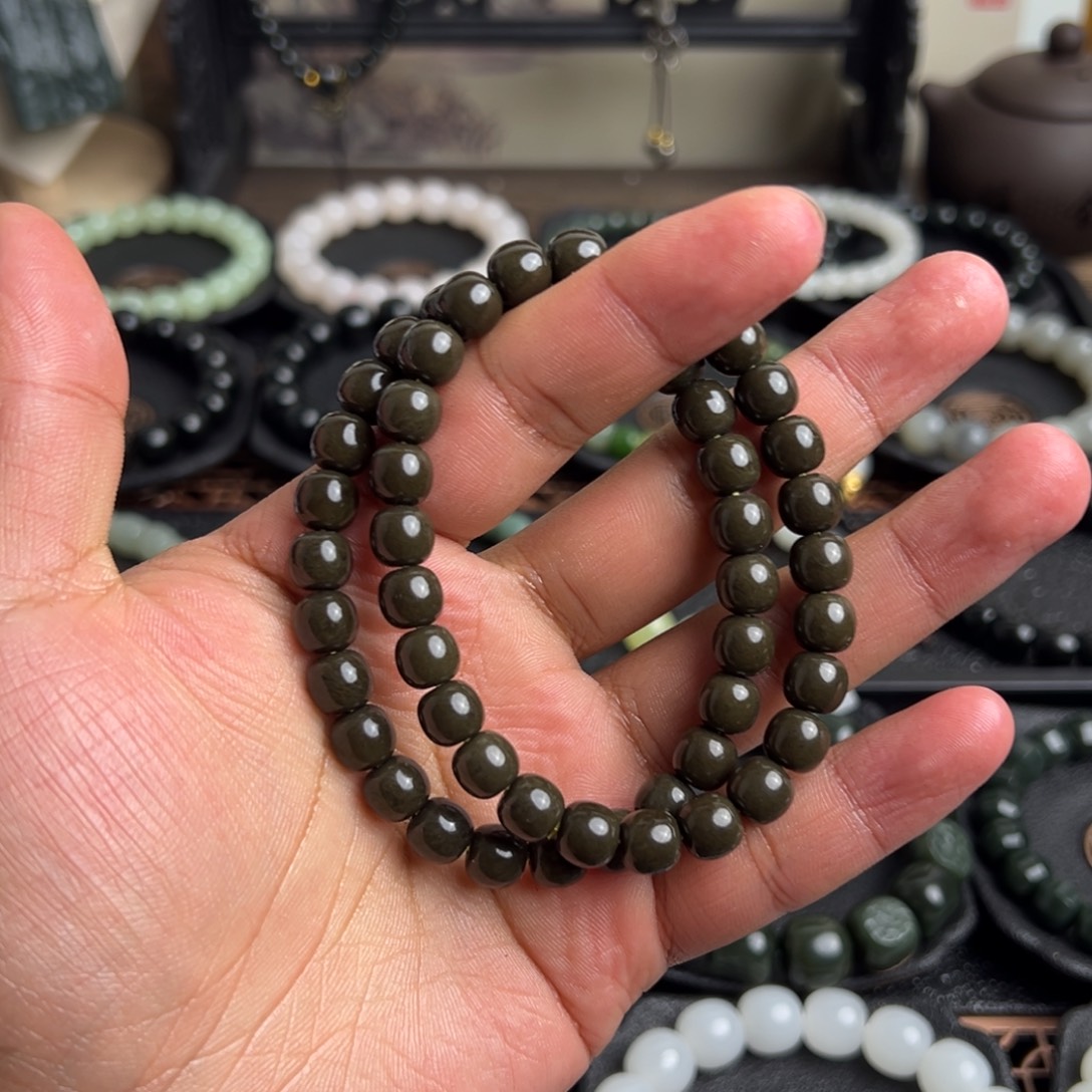 和田玉未镶嵌手链