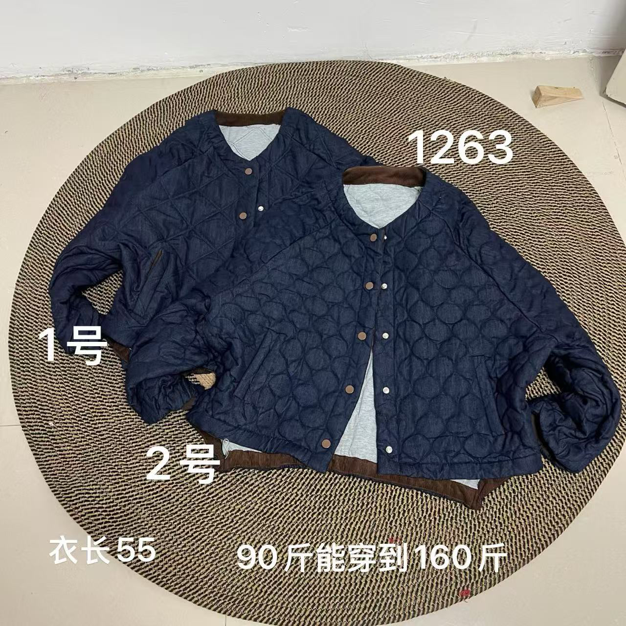 韩系休闲时尚设计感短款夹棉外套 1263#