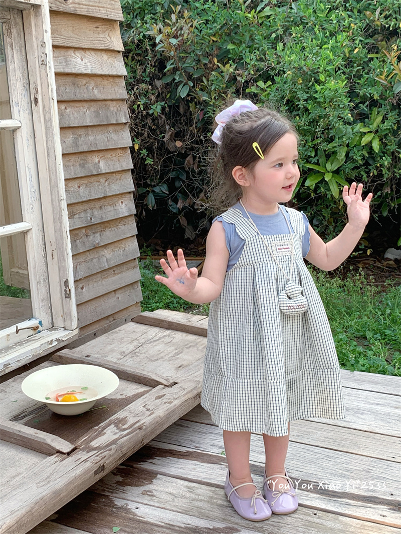 AC339~呦呦小伊·25夏~格子背带裙两件套YY68170（汉服）