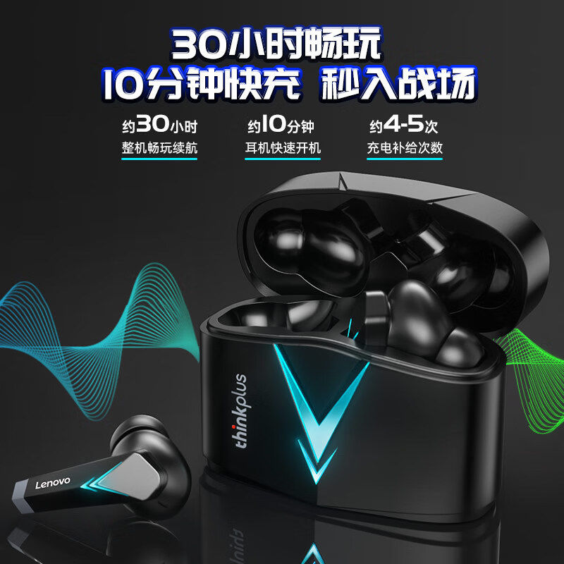 联想全新爆款电竞无感延迟蓝牙耳机通话降噪双模式强大续航高音质