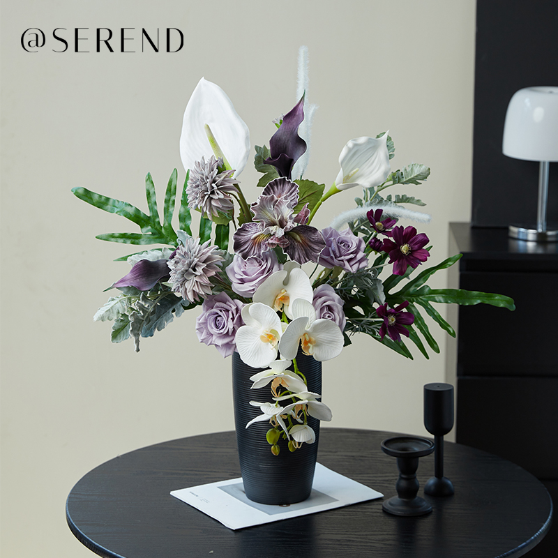 雾弥冬音氛围感客厅玄关餐桌卧室床头柜仿真花假花装饰摆设摆件