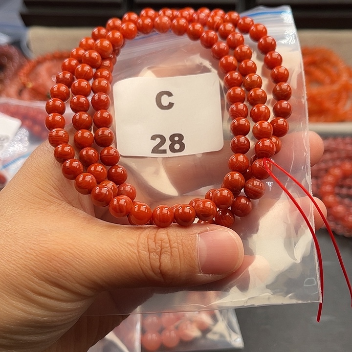 南红玛瑙未镶嵌多样性发货默认微瑕称重6mm