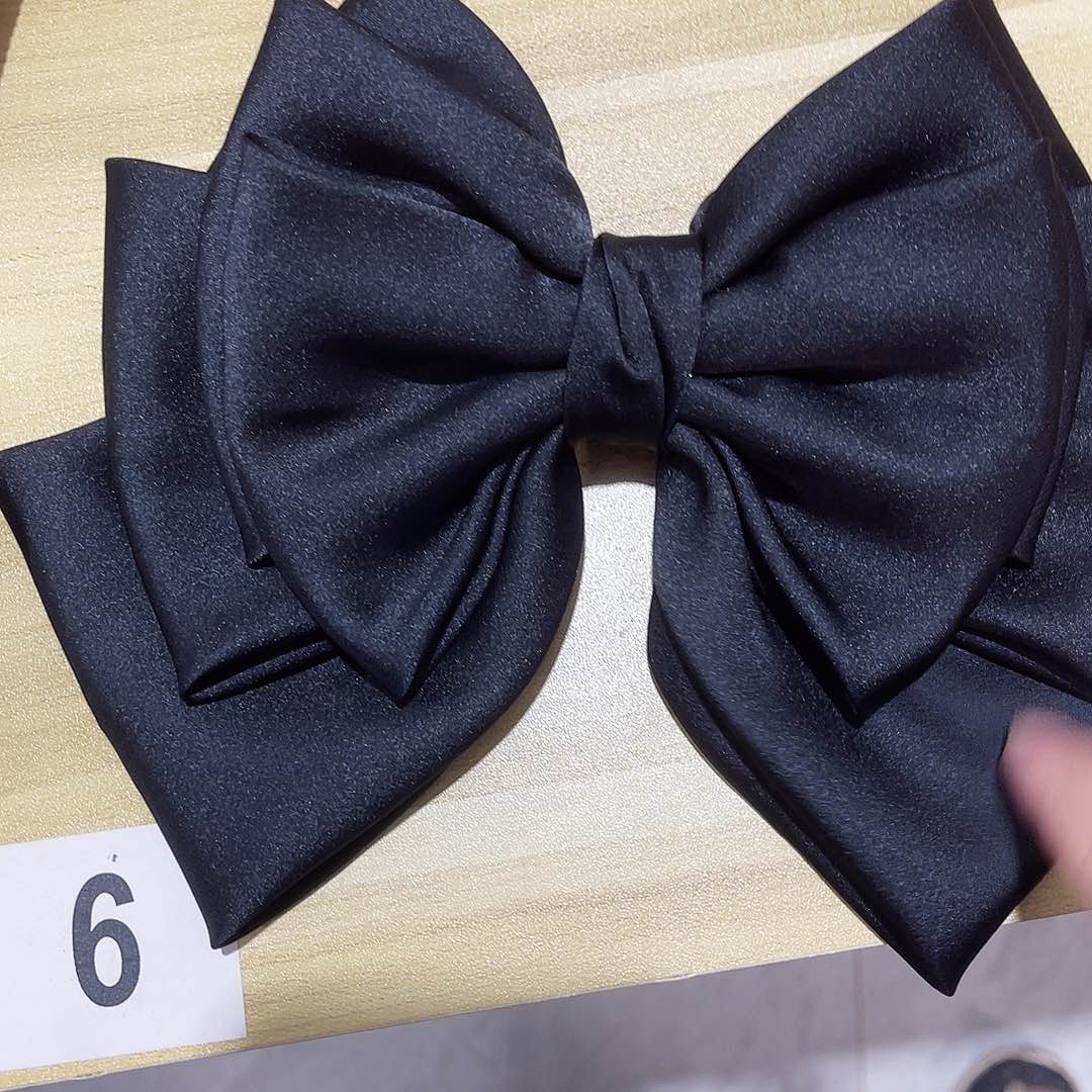 皮质铁合金蝴蝶结发夹