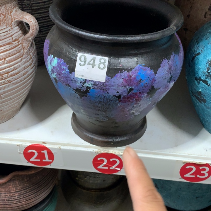 【闪购商品】粗糙盆有孔高19口17
