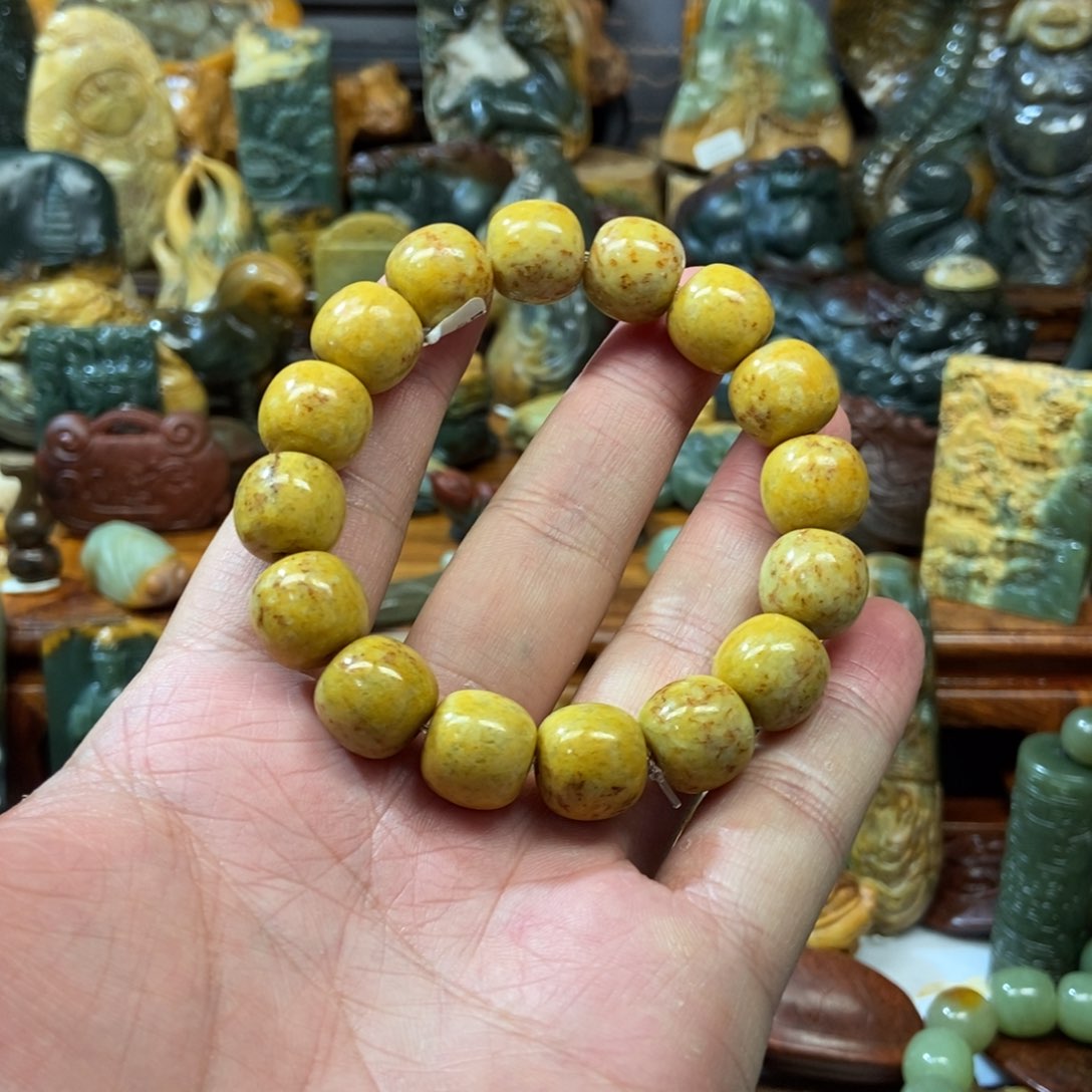 岫岩河磨玉（透闪石质玉）手串未镶嵌暮**洋