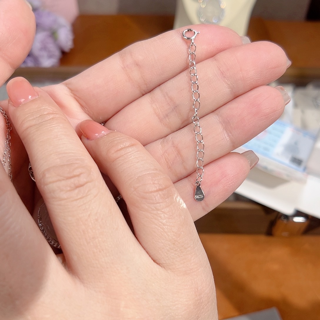 无坠链均925银5厘米延长链