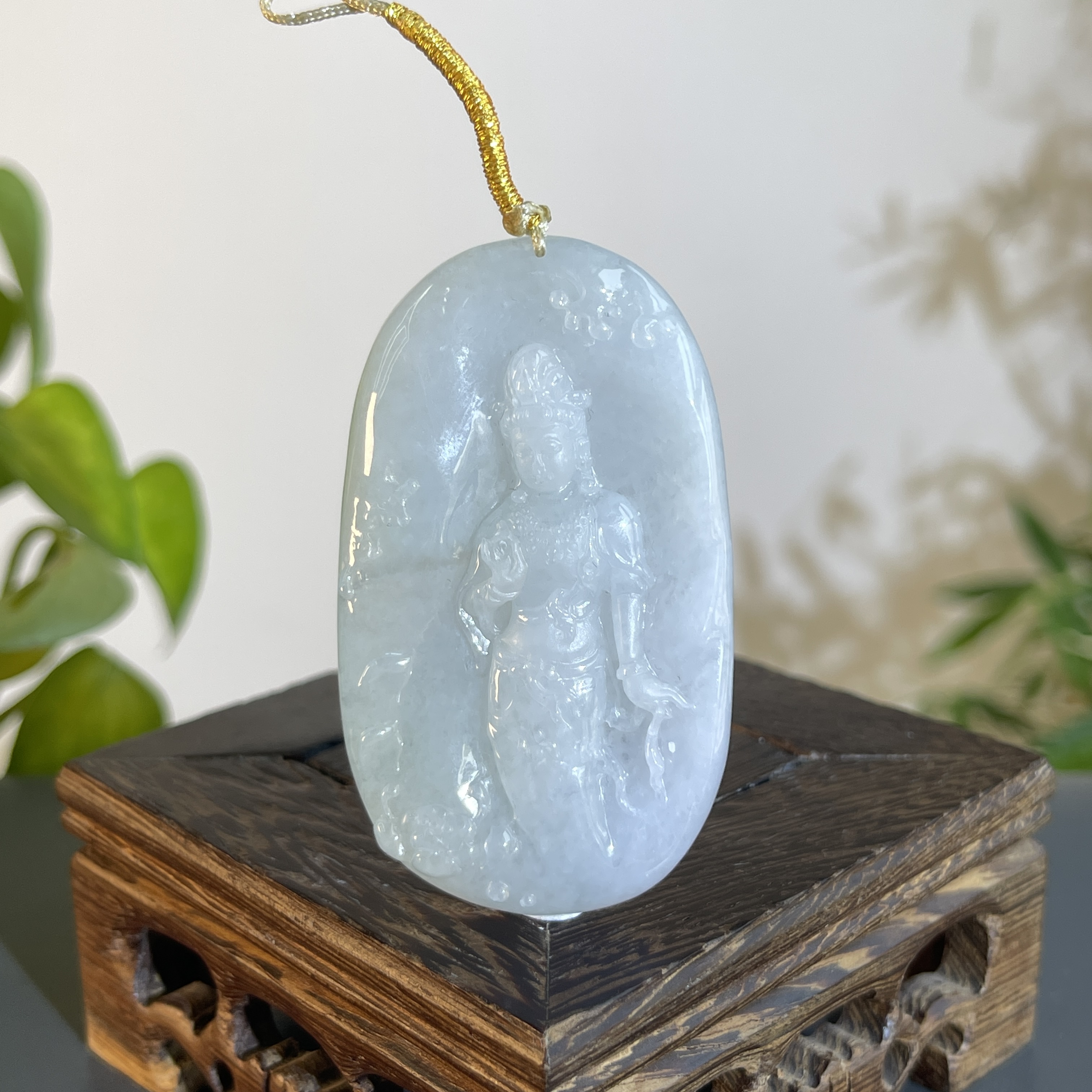 JXW18-192 天然缅甸翡翠A货  观音