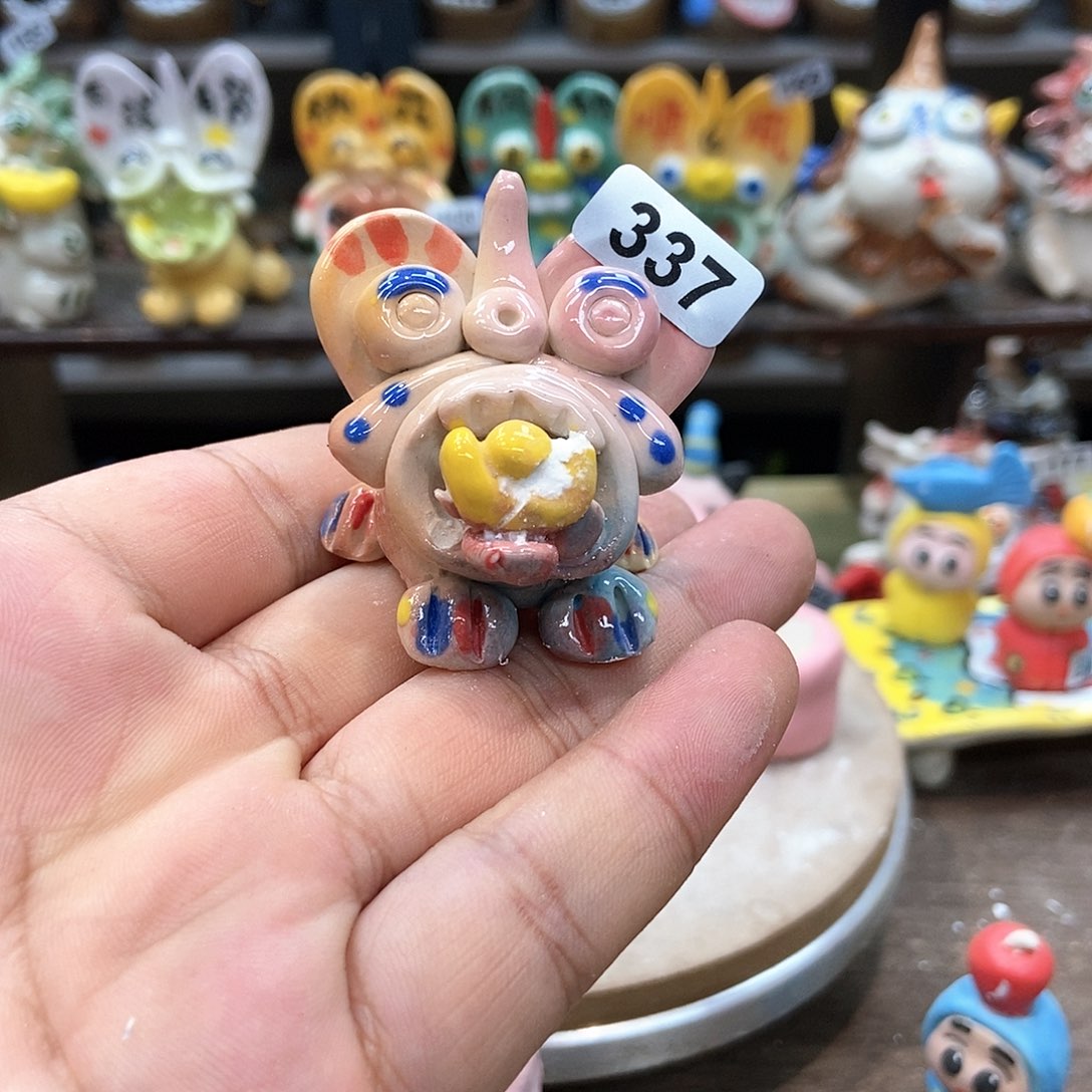 摆件直播间手工抽象陶瓷摆件微瑕337