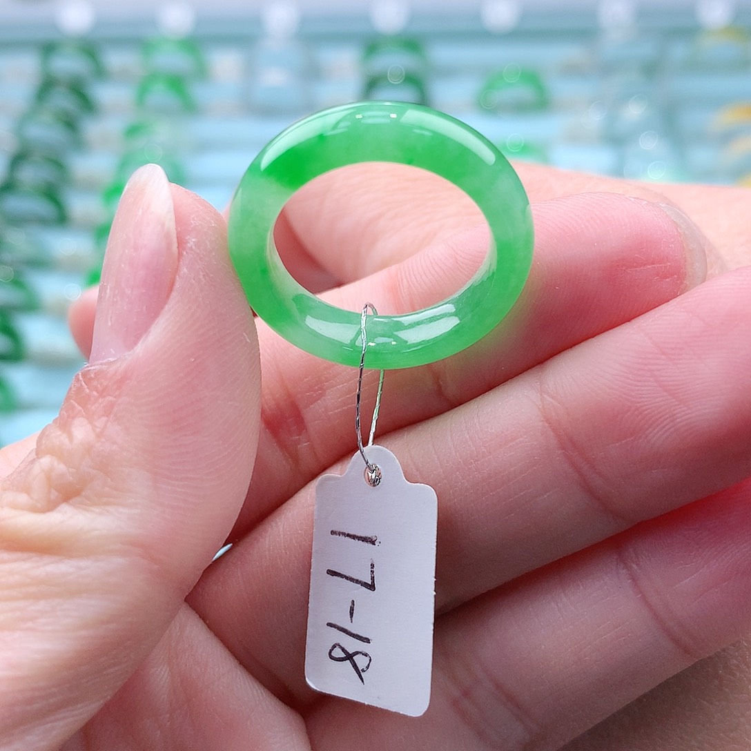 翡翠戒指未镶嵌缅甸翡翠A货