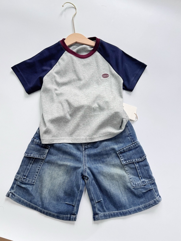 2025新款韩版男童短裤牛仔裤薄软透气时尚潮酷帅蓝色男宝