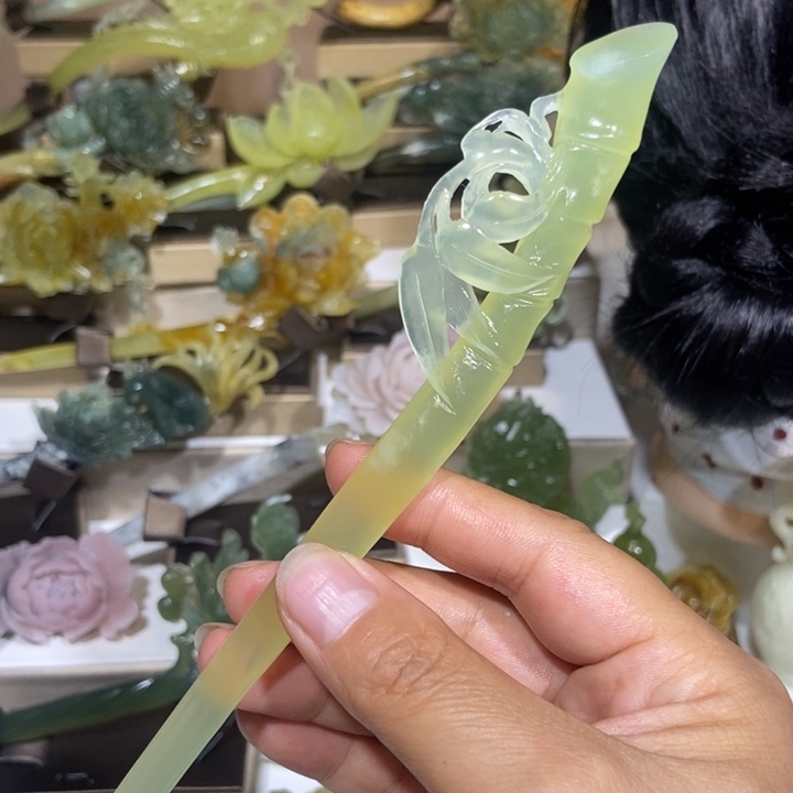 未镶嵌蛇纹石玉发饰