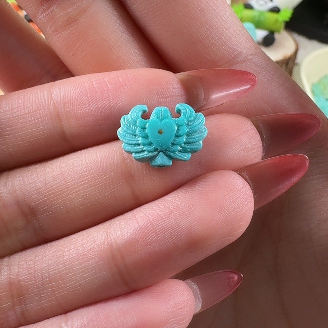 绿松石未镶嵌吊坠(不含链)鸟