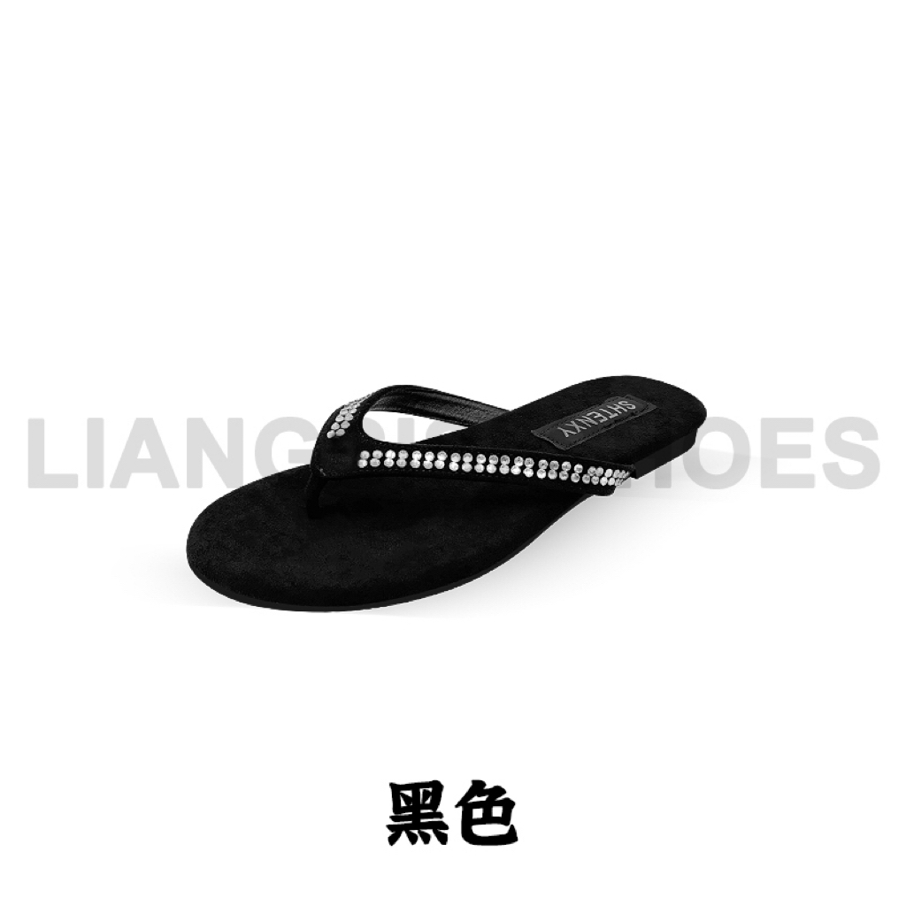 法式少女风舒适平跟平底时尚休闲女款沙滩人字拖鞋-901