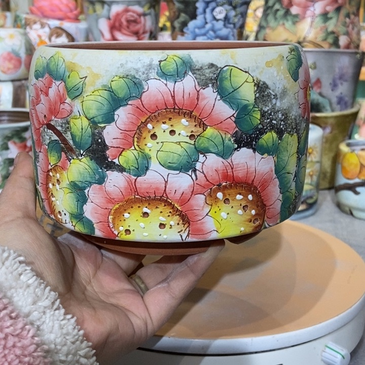 红陶景德镇艺术手绘作品
