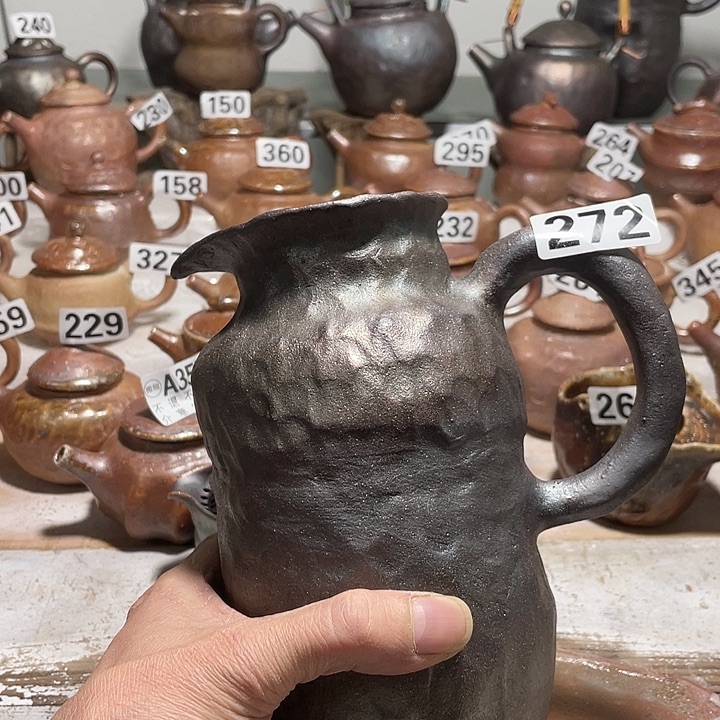 纯手工捏制柴茶具