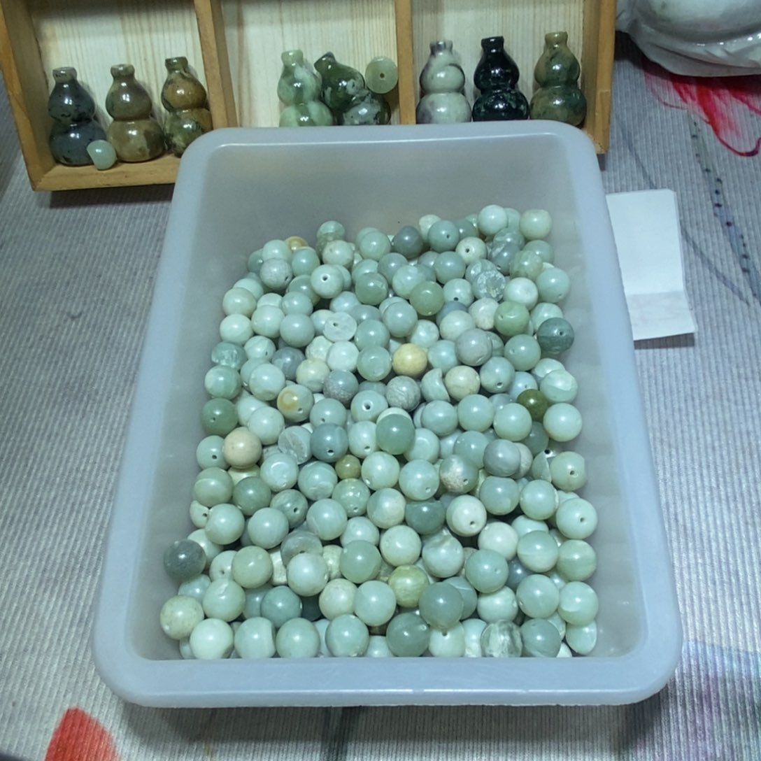 合金蛇纹石玉颈饰478