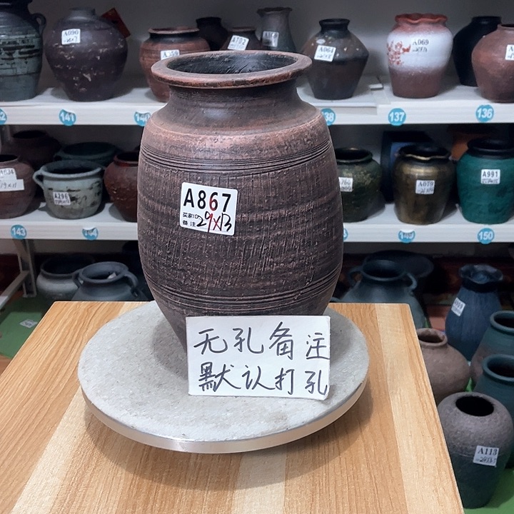 红陶手工制作工艺花盆