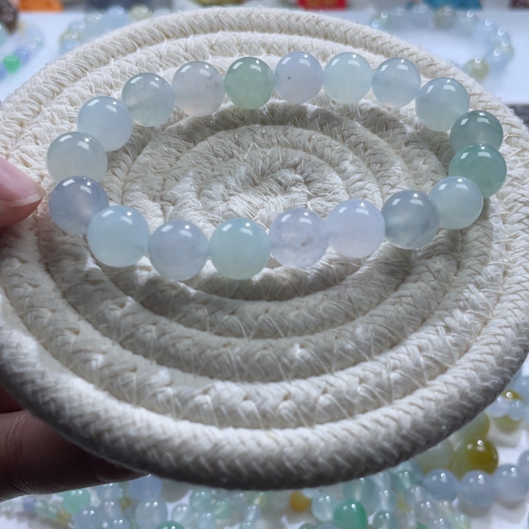 m***酱定制翡翠未镶嵌天然翡翠A货手串