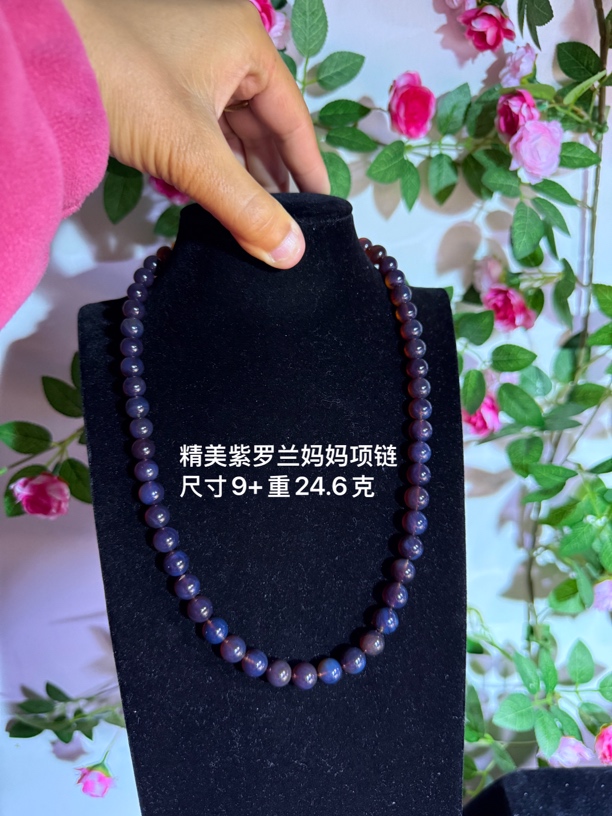 纯天然缅甸琥珀项链