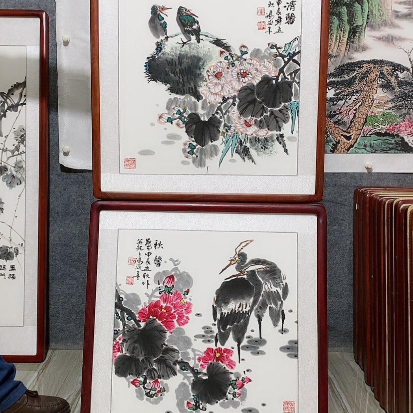 【闪购商品】国画书画作品带框65×65厘米